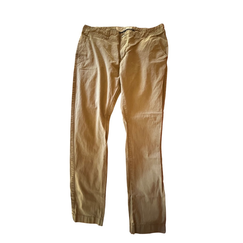 Aeropostale Mens Khaki Chino Pants Tan Straight Leg Casual Trousers 38x36